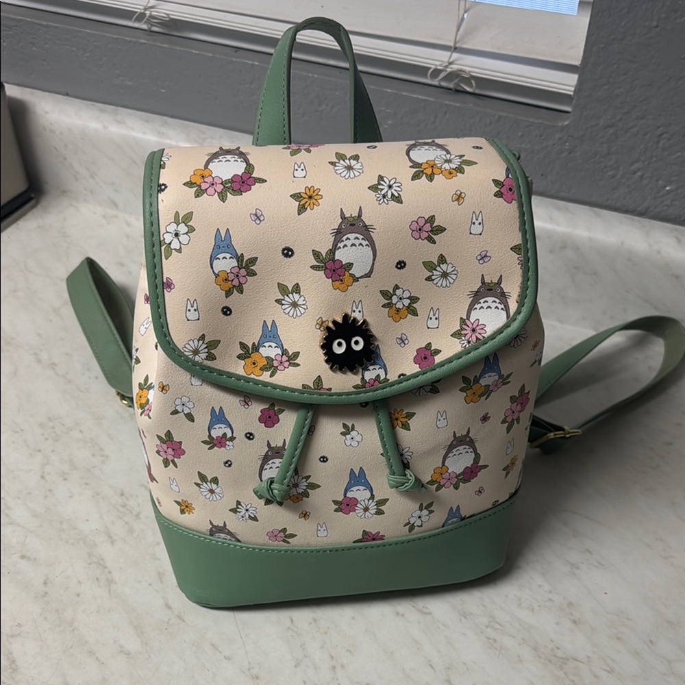 Totoro Floral Print Backpack